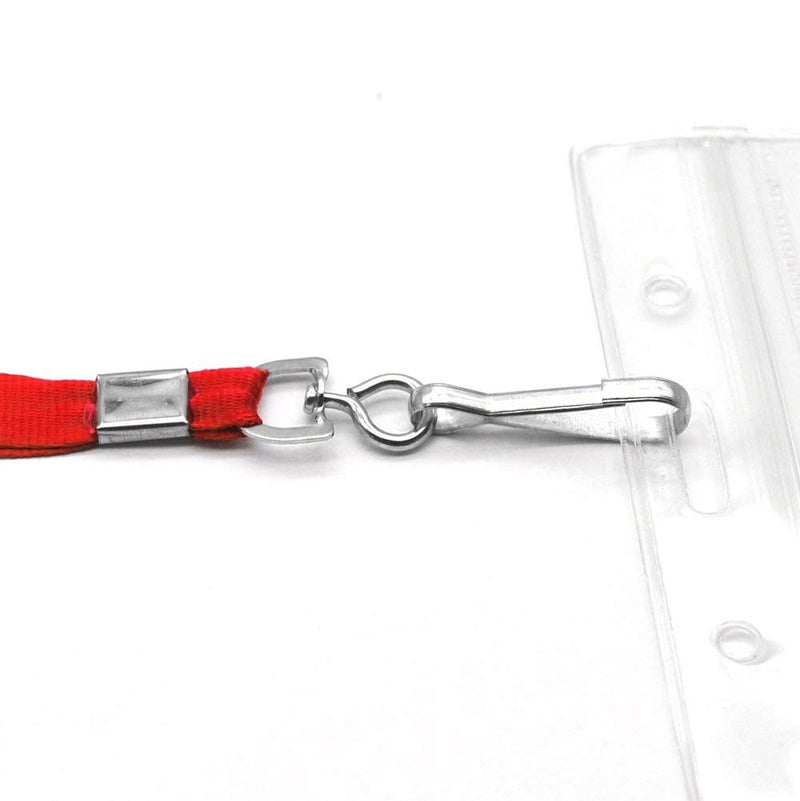 Bird Fiy Bulk Red Lanyards for Id Badges Nylon Neck Flat Lanyard for ID Name Badge Holder/Name Tag - Image 3